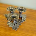 Vintage Messing Art Nouveau Kandelaar Kaarsenhouder thumbnail 2