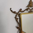 Vintage Barok Messing Spiegel Kuifspiegel Schouwspiegel thumbnail 16