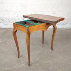 Antieke Opvouwbare Speeltafel / Schaaktafel thumbnail 2