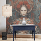 Mooie Oude Wandtafel / Sidetable Restyle Off Black thumbnail 4