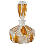 Artdeco Stijl Parfumfles Persglas Amber Transparant 1950’s thumbnail 2