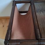 Vintage Rotan Salontafel Met Glasplaat En Lectuurbak thumbnail 12