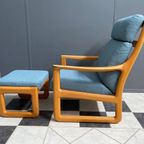 Johannes Andersen Highback Chair With Hocker For Silkeborg Denmark thumbnail 9