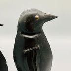 Set Vintage Metalen Pinguïns Zwart Handgemaakt thumbnail 5