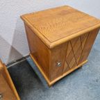 2 Vintage Nachtkastjes Nightstands Jaren 50 Nachtkastje thumbnail 3