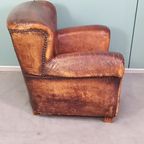 Antieke Stoere Leren Fauteuil thumbnail 10
