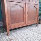 Art Deco Kastje Eiken Commode Wastafelkastje thumbnail 12