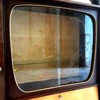 Vintage Tv Kast / 50S , 60S Vitrinekast / Rockabilly Barkast / Highboard Kast (Ook Bezorgd) Art Deco thumbnail 15