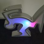 Keith Haring La Linea Lamp Osvaldo Cavandoli Zilver (nieuw In Originele Verpakking) thumbnail 20