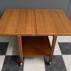 Danish Teak Serving Trolley / Sidetable 1960S thumbnail 7