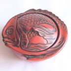 Takaoka Shikki Lacquerware Seabream Bonbonniere Box, Japan 1920S thumbnail 4