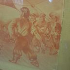 Rode Krijt Tekening Piraten Gedateerd 1939 thumbnail 6