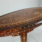 20e-eeuwse Anglo-indiase Ingelegde Botten Salontafel thumbnail 5