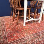 Brocante Vintage Landelijke Eikenhouten Witte Eettafel Tafel thumbnail 8