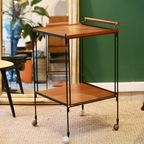 Mid-Century Teak Serveerwagen thumbnail 4