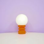 Oranje West Germany Lamp Glazen Bol thumbnail 3