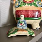 Japanse Theepot Olifant Handgeschilderd Vintage thumbnail 6