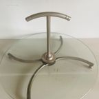 Etagere Glas/ Rvs Jaren 80 thumbnail 2