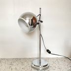 Goffredo Reggiani Chroom Eyeball Bureau Lamp - Space Age Jaren 60 thumbnail 7