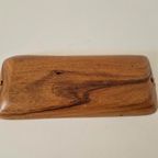 Vintage Houten Schaal Met Bamboe Fruitschaal thumbnail 2