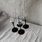 4X Champagne Flutes, Zwart, Luminarc thumbnail 3