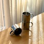 Vintage Stainless Steel Coffee Cups thumbnail 3