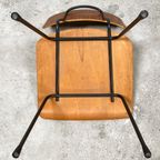 Vintage Gispen Stoelen Met Plywood Zittingen. thumbnail 4