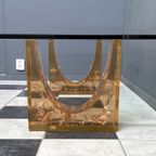 Glass Coffee Table In The Style Of Marie-claude De Fouguieres 1970s thumbnail 4
