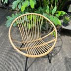 Rohé Noordwolde Rotan Bamboe Fauteuil 1960 thumbnail 16