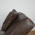 Adjustable Leather Italian Lounge Chair For Natuzzi thumbnail 6