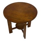 Art Deco Plantentafeltje Bijzettafeltje Eikenhouten Jaren 50 thumbnail 10