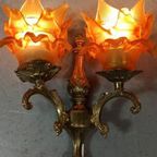 Set Van 2 Antieke Frans Louis Xv Stijl Wandlampen thumbnail 4