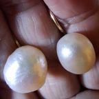 24 Karaat Gouden Oorbellen Met Barok Parels thumbnail 2
