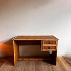 Rotan Bamboe Bureau Italiaans Design Vintage thumbnail 2