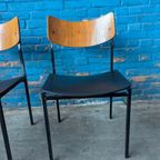 2x Vintage Industriële Stoelen, Italië 1960s thumbnail 6