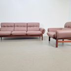 Vintage Coja Bank & Fauteuil Zweden '70 Leer Palissander thumbnail 17