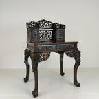 Antiek Chinees Padouk Houten Bureau thumbnail 16