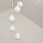 Vintage Cascade Hanglamp Met Wit Glazen Bollen, Minimalistisch Jaren 80 thumbnail 6