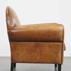 Prachtige, Comfortabele En Tijdloze Schapenleren Design Fauteuil/ Armchair In Art Deco Stijl thumbnail 6