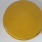 Vintage Dienblad Blikken Dienblad Geel Dienblaadje thumbnail 4