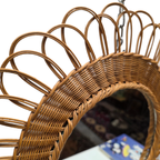 Vintage Ronde Rotan Spiegel thumbnail 4