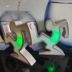 Set Osvaldo Cavandoli Keith Haring La Linea Lampen Grijs thumbnail 8