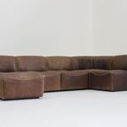 Vintage De Sede Ds15 Bruin Leer Modulair Sofa 1970S thumbnail 14