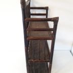 Vintage Bamboe Boekenrekje Wandrek Hangkast Hangkastje Boho Wandrek Manou Jaren 70 Planten Rek thumbnail 3