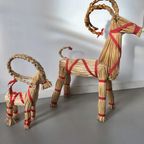 Zweedse Julbock Van Stro Met Rood Lint 33Cm Hoog thumbnail 5