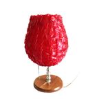 Vintage Spaghetti Tafel Lamp, Rood Jaren '60/'70 thumbnail 2