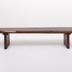 Varnished Solid Wood Bench, Mid-20Th Century thumbnail 3