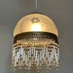 2 Beschikbaar!Italiaanse Vintage Murano Opaal Staafjes Hanglamp Kroonluchter thumbnail 5