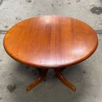 Vintage Scandinavische Salontafel, Rond, Teak thumbnail 10