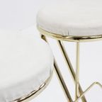 Vintage Italiaanse Messing Bar Krukken ,Set Van 2 thumbnail 3